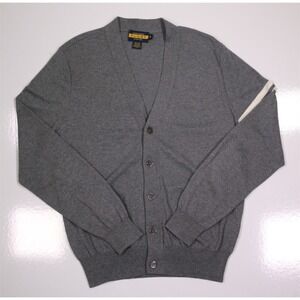 Ralph Lauren Rugby Gray Knit Cotton Cardigan Sweater Men's Medium